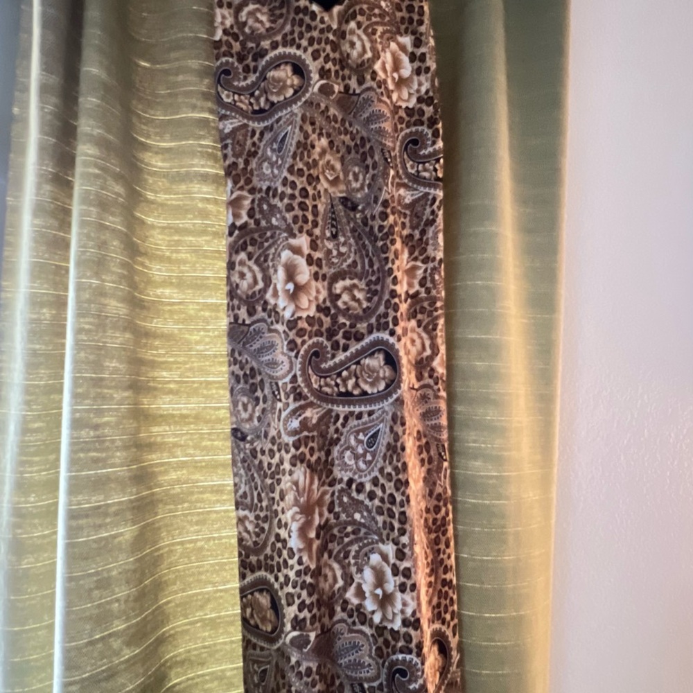 Paisley and Floral Patterned Long Nightgown Size Small